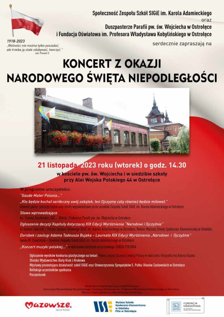 Narodowi i Ojczyźnie koncert z okazji Narodowego Święta Niepodległości w Ostrołęce